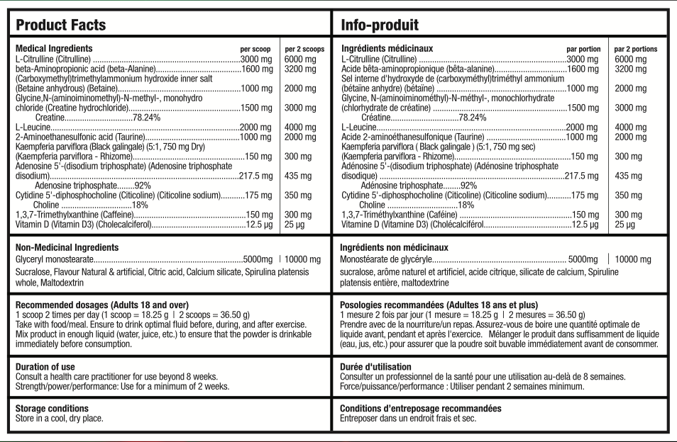 12 STRONG Pre-Workout – Apple Grape