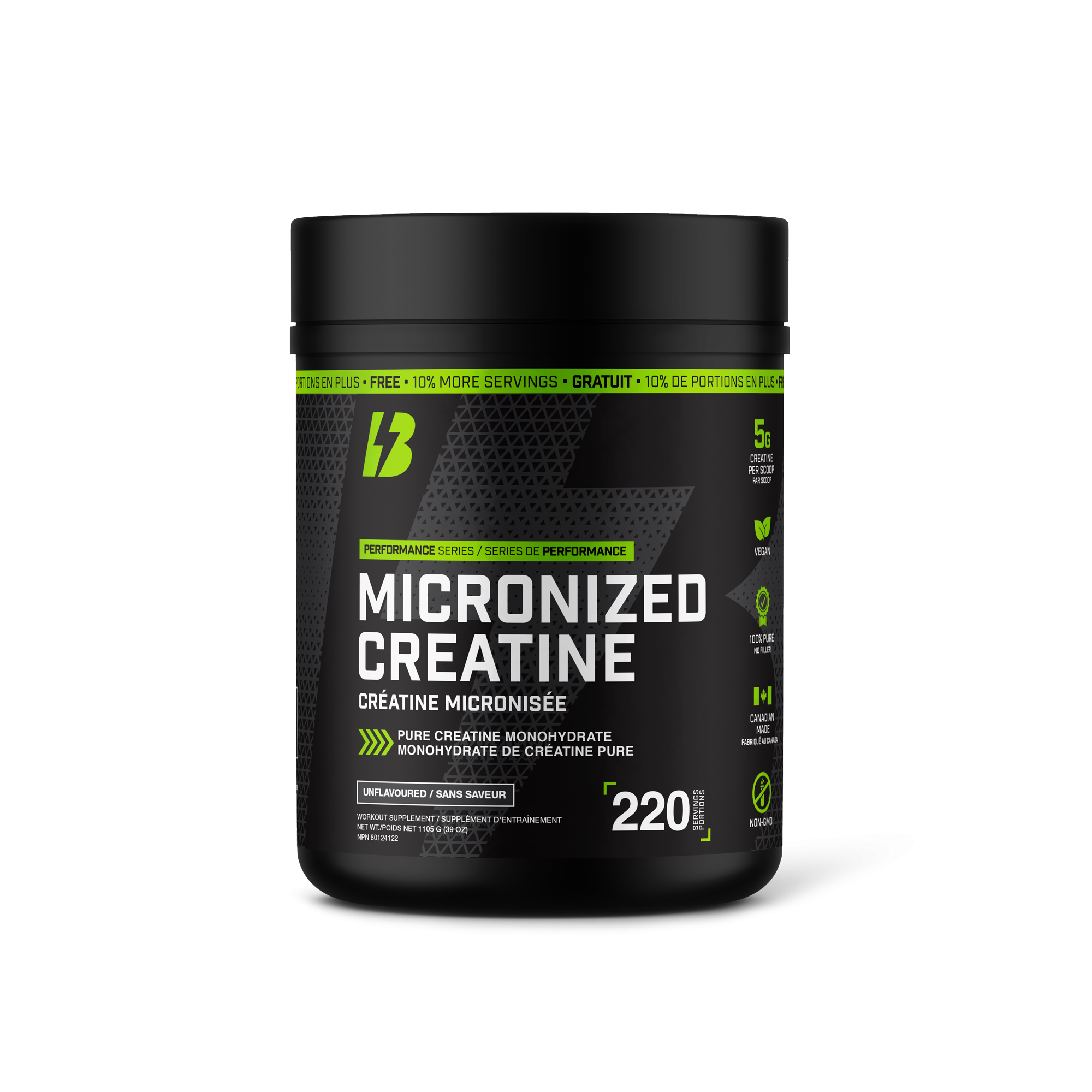 Creatine - Micronized Monohydrate  1100g - 220 Servings